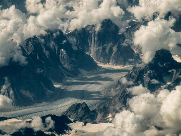 View when approaching Anchorage Airport to Matanuska Glacier