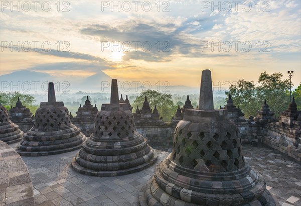 Borobudur Temple at sunrise