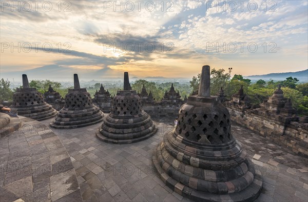 Borobudur Temple at sunrise