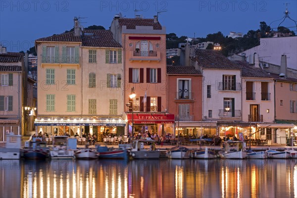 Houses at Port de Cassis harbour