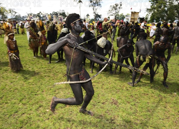 The highland tribes presenting themselves at the annual Sing Sing of Goroka