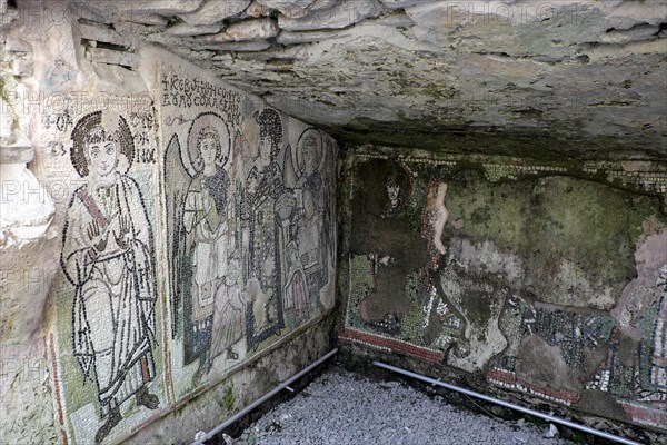 Wall mosaic in chapel