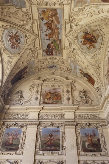 Ceiling painting in the Wallenstein Palace