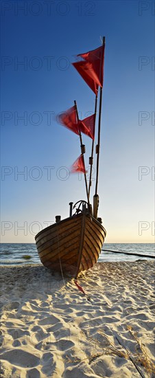 Fishing boat on beach