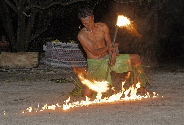 Traditional fire performer