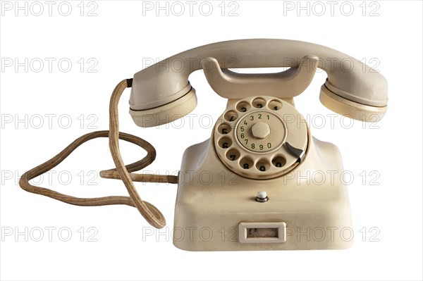 White bakelite phone