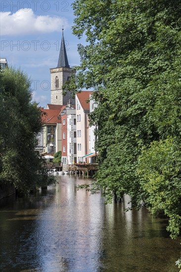 View of Aegidienkirche from Gera Bridge