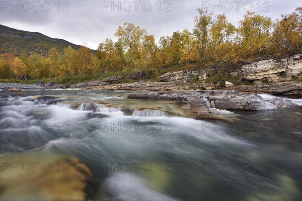 River Abiskojakka River flows through Abisko Canyon