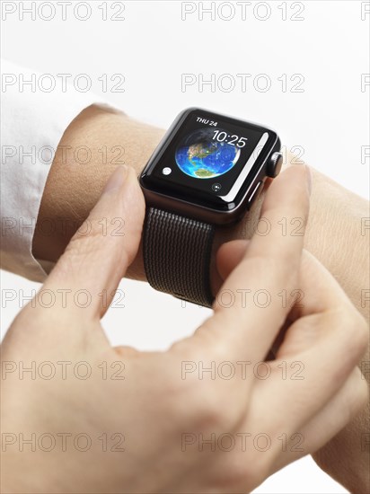 Woman hand with Apple Watch