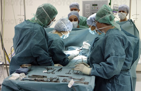 Doctors during surgery