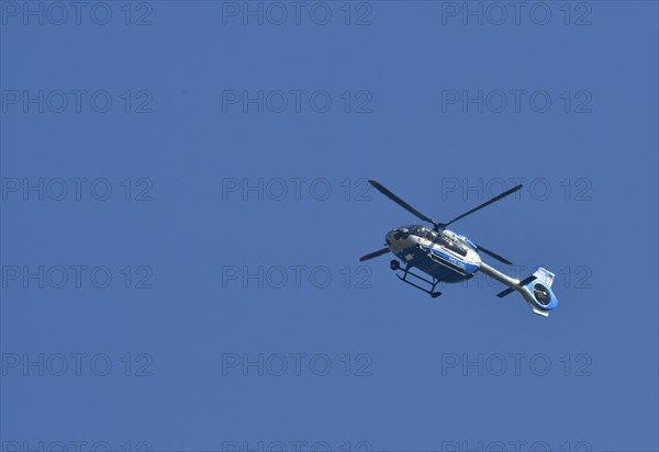 Police helicopter in the sky