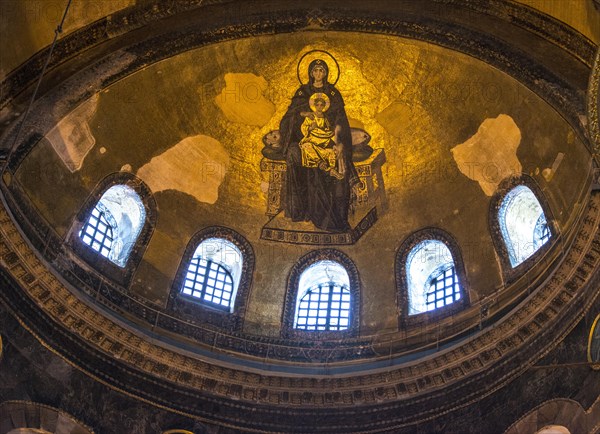 Mosaic of the Virgin Mary and Jesus