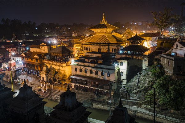 Pashupatinath temple with gaths at banks of Bagmati River