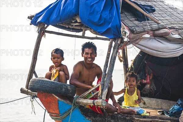 Native on houseboat