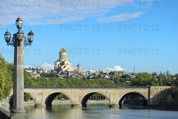 Chughureti or Saarbrucken bridge over Mtkvari river