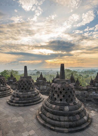 Borobudur Temple at sunrise