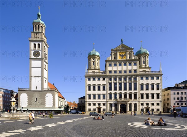 Perlachturm and City Hall at the main square