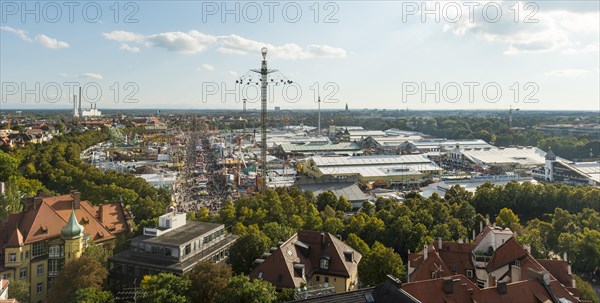 View over the Wies' n with rides and beer tents