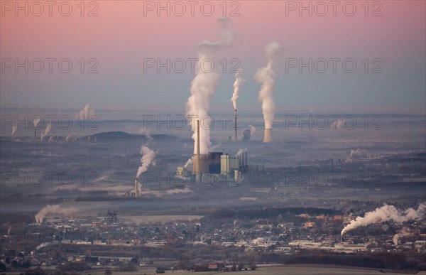 View of three power plants