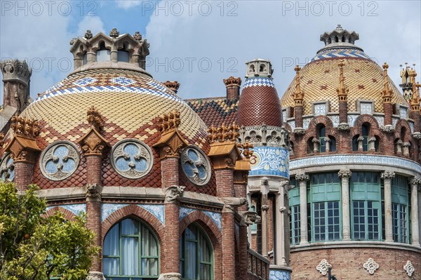 Details of the historic hospital complex Hospital de Sant Pau