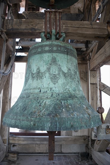 Bell in the bell tower of Sveti Stosija Cathedral
