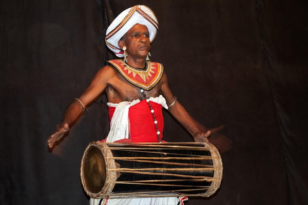 Drummer in traditional costume