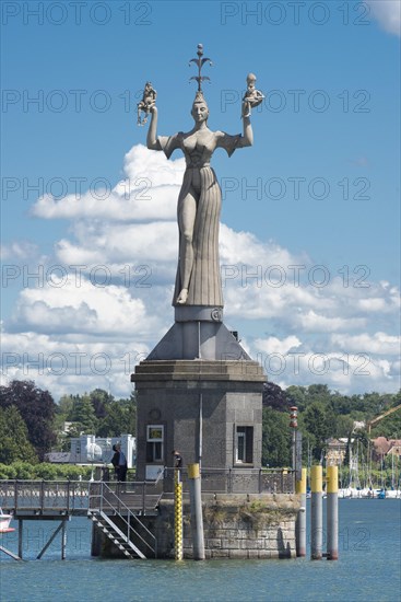 Statue Imperia at the harbor entrance