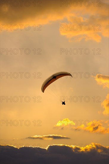 Paraglider in the air