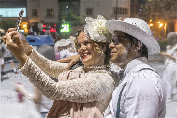 Dressed up couple