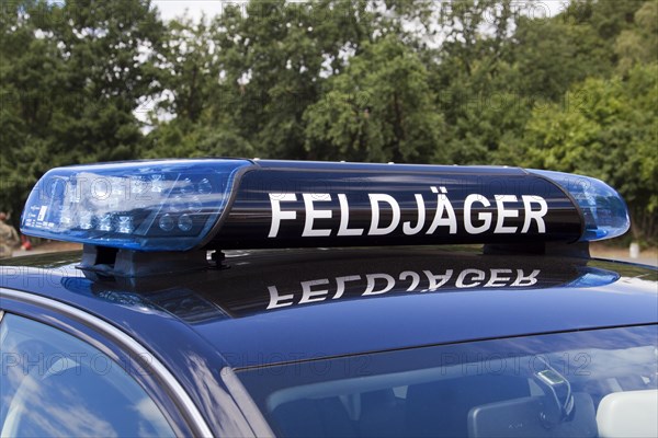 Blue light with reflection of the military police of the German Armed Forces