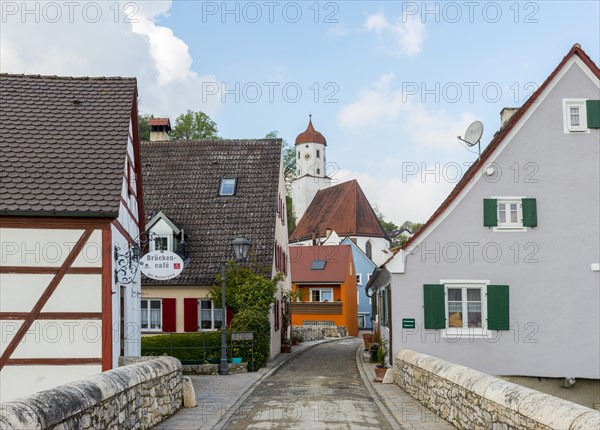 Old town with bridge over River Wornitz