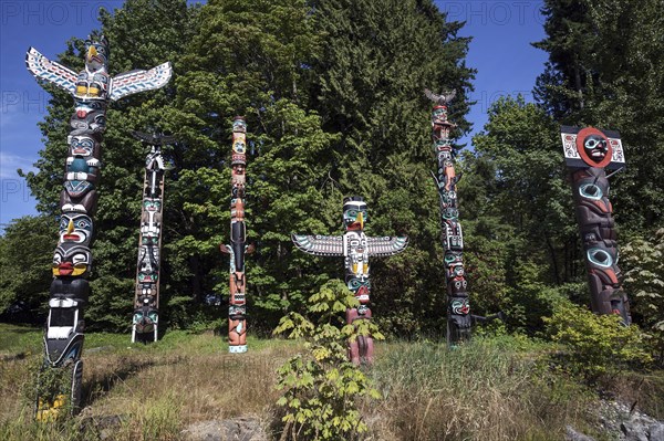 Totem poles in Stanley Park