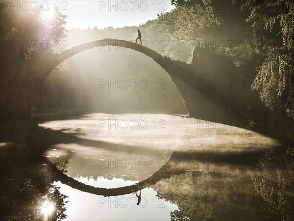 Rakotz Bridge or Devil's Bridge in Kromlau Park