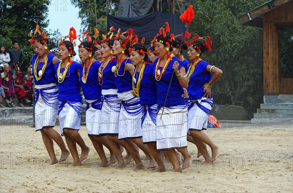 Tribal ritual dance at the Hornbill Festival