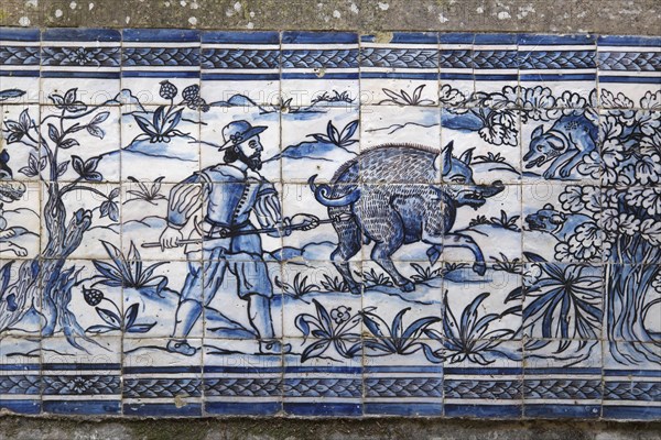 Picture from blue tiles