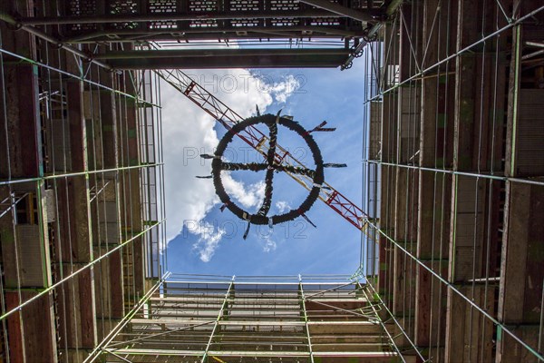 Topping-out ceremony in an office building