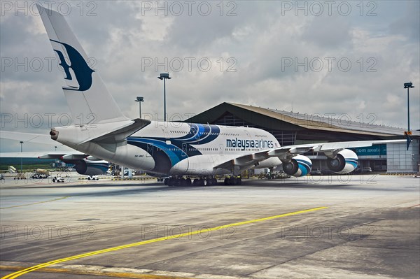 Airbus A380 on runway