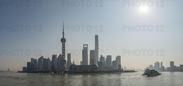 Skyline of Shanghai with Oriental Pearl Tower and Shanghai Tower