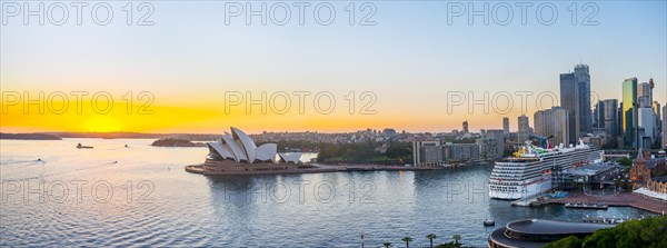 Circular Quay and The Rocks at dusk