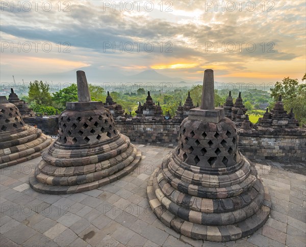 Borobudur Temple at sunrise