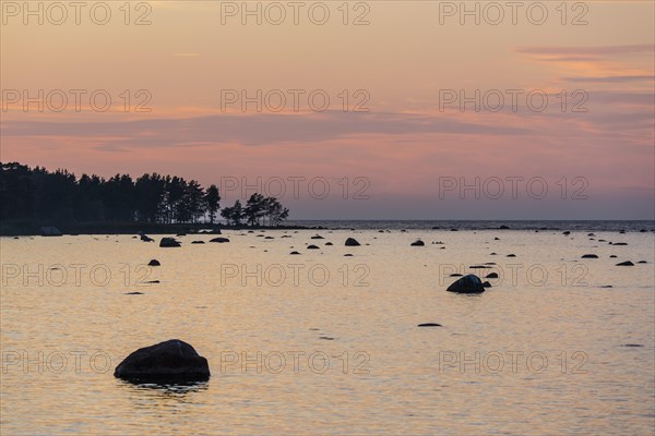 Boulders in water