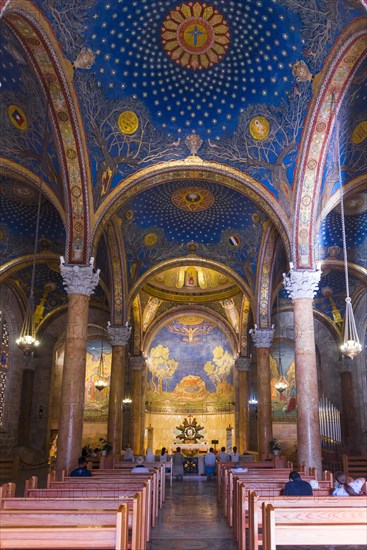 Interior decorated with frescoes