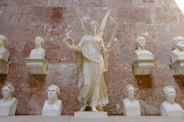 Marble busts with goddess