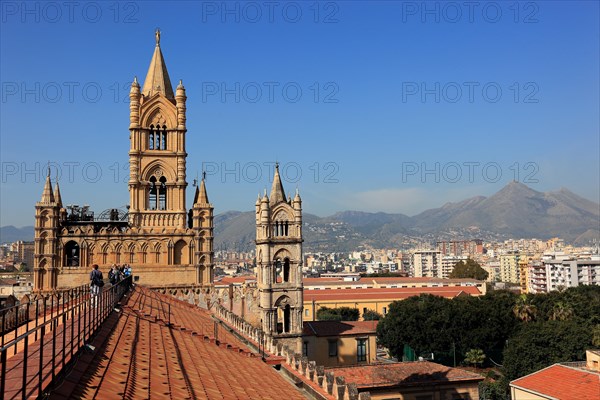 On the roof of the Cathedral of Maria Santissima Assunta