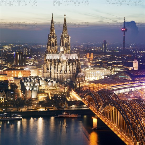 Cityscape with Cologne Cathedral