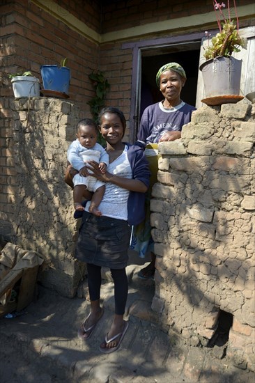 Baby with mother and grandmother