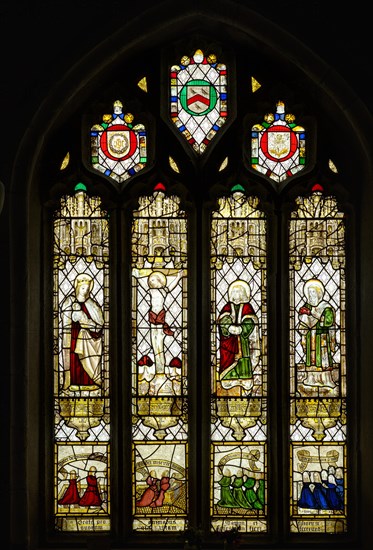 Glass window in parish church