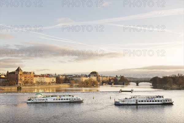 Vltava River with Old Town from Charles Bridge