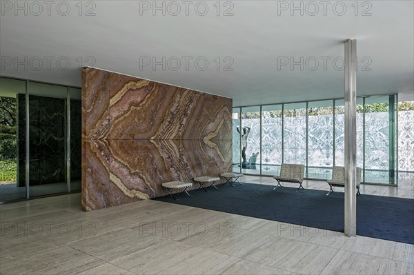 Barcelona pavilion with Barcelona chairs