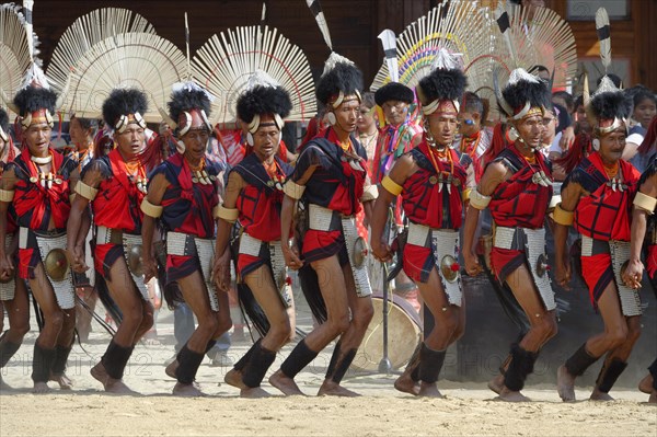 Tribal ritual dance at the Hornbill Festival